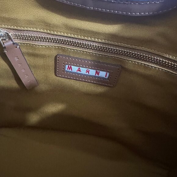 Marni Logo Raffia Tassel Rope Tote Shoulder Bag - Picture 2 of 6